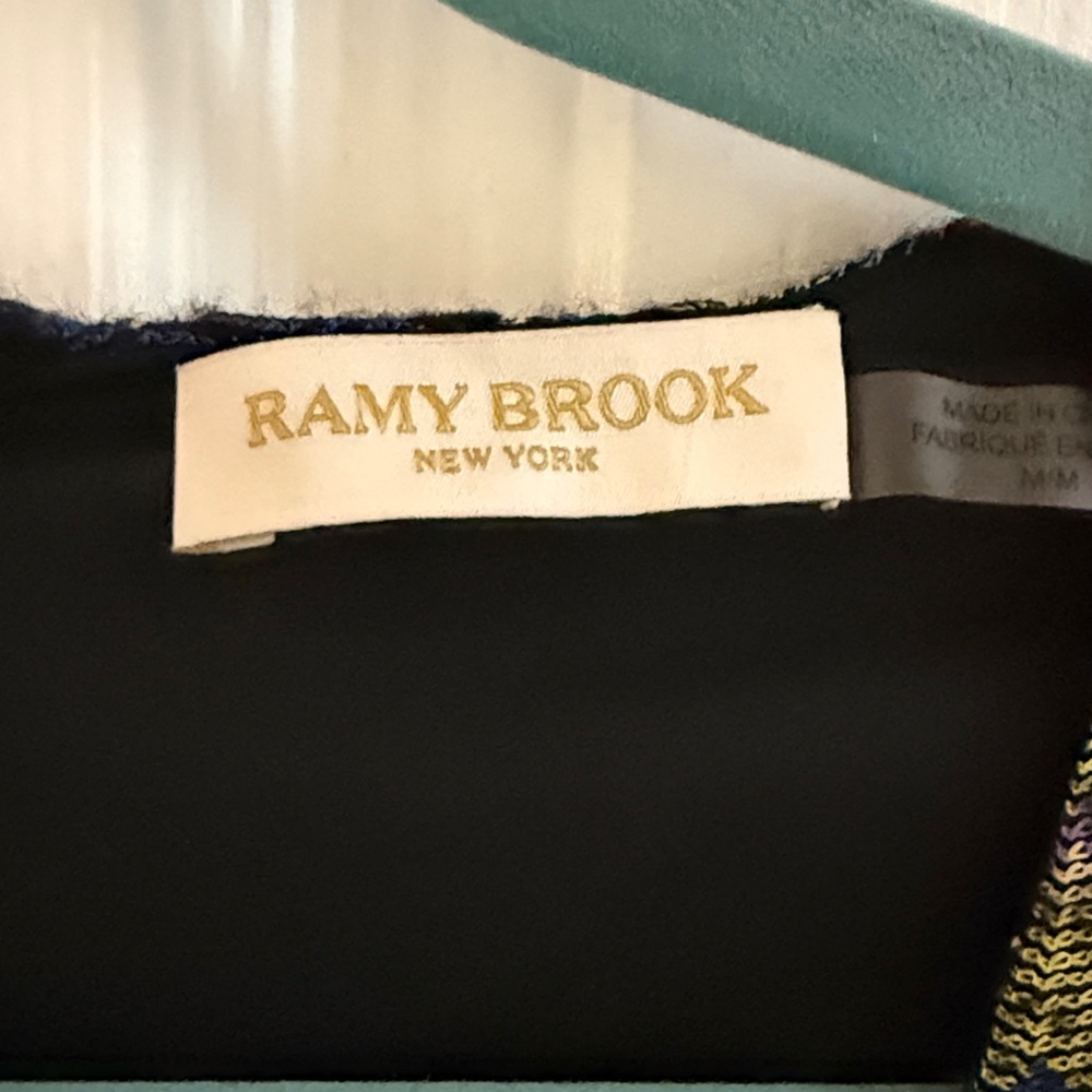 Ramy Brook Multicolor Knit V-Neck Dress - Picture 2 of 4